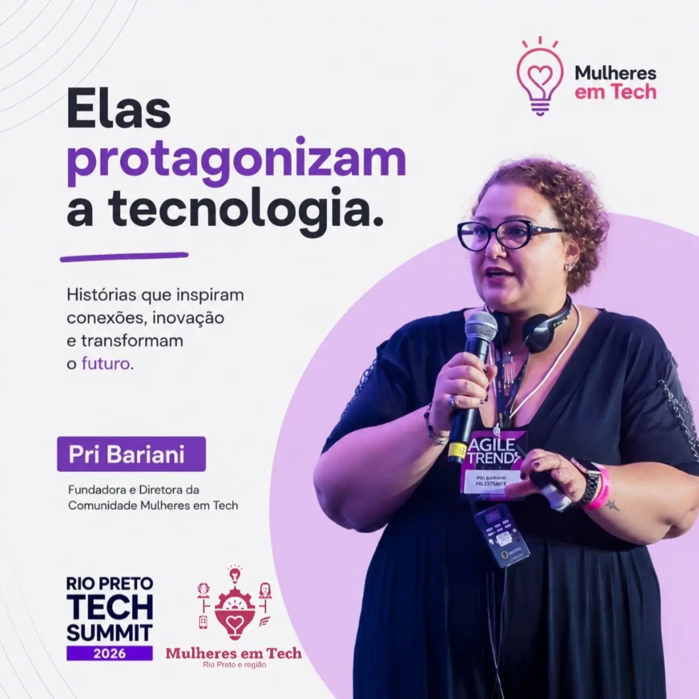 Pri Bariani, fundadora da Mulheres em Tech, no Rio Preto Tech Summit